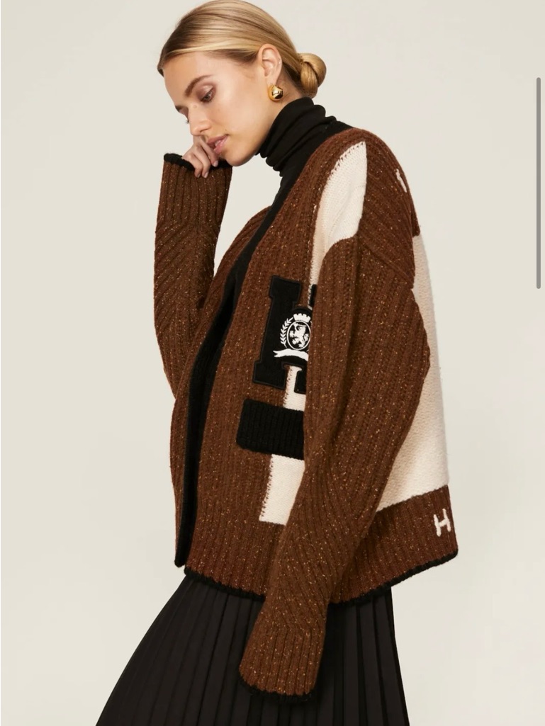Tommy Hilfiger Flag Varsity Cardigan In Xs